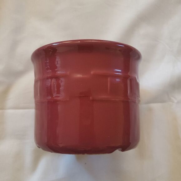 Longaberger Pottery Dark Red Crock - Picture 3 of 8